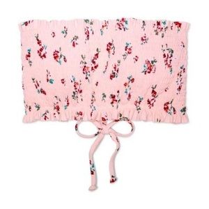 Xhiliration Pink Bandeau Swim